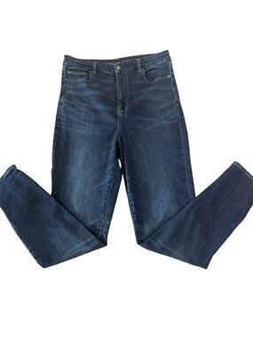 American Eagle Women's Tall Skinny Jeans - Dark Blue Wash